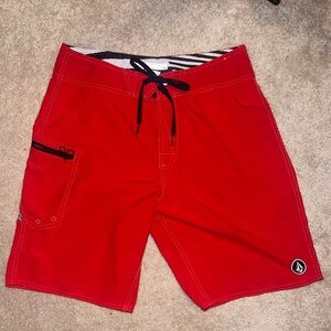 Volvom Red Swim Trunks like new, size 30
